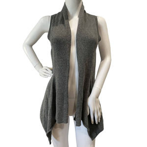 Banana Republic Womens Wool Cardigan Size XS Sleeveless Gray Vest Grey